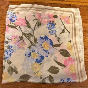 Garden Party Floral Print Bandana Scarf